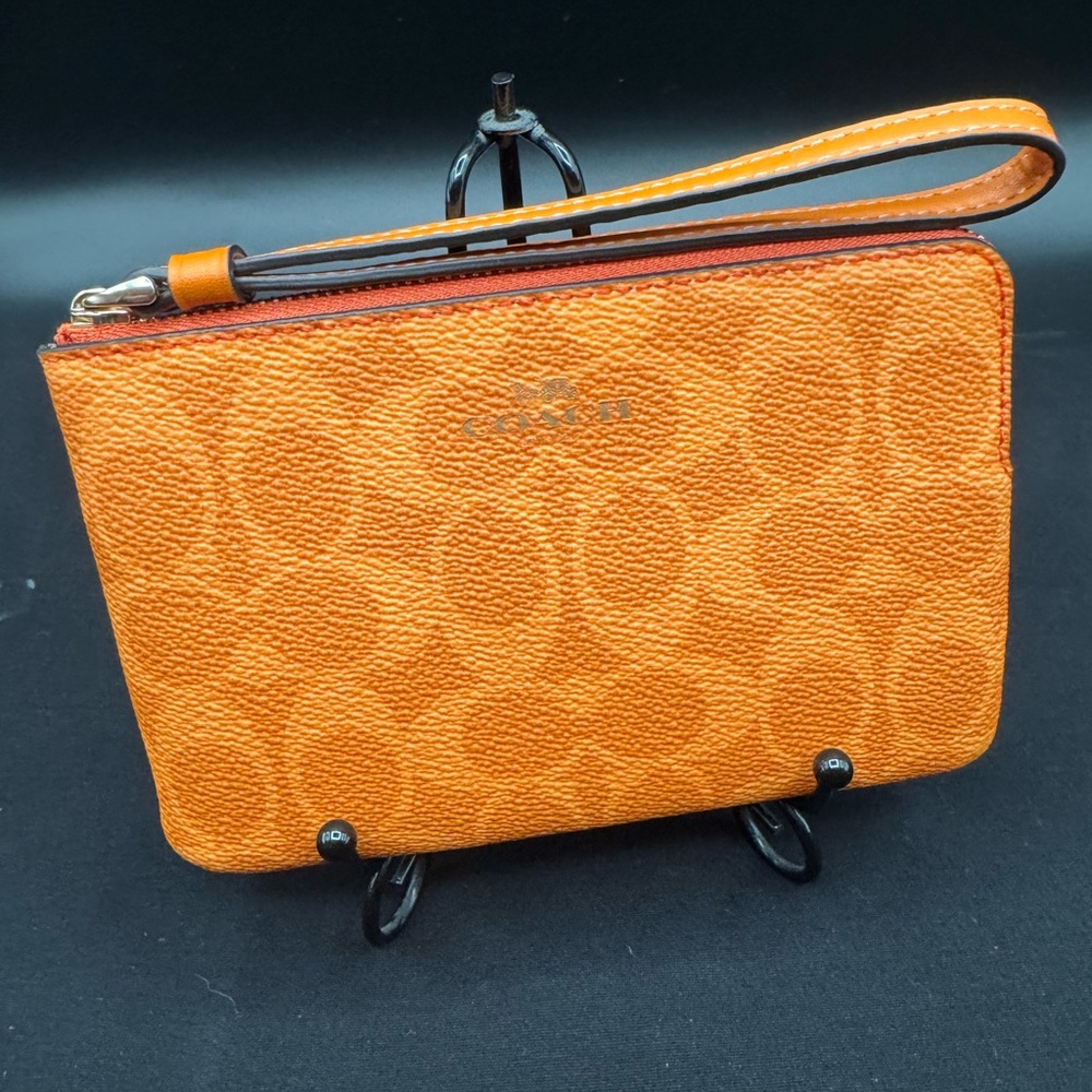 Coach Orange Wristlet